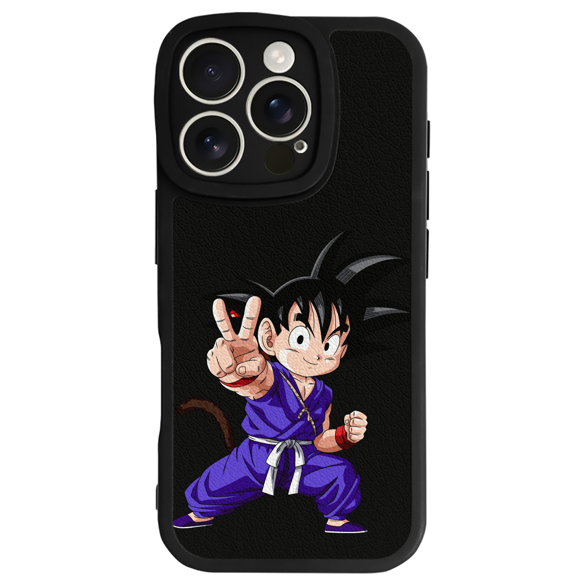 （画像用） ドラゴンボール 孫悟空（そん ごくう）Son Goku カカロット DRAGON BALL Kakarotto 【iPhone 16シリーズ対応】シリコンスマホケース（レザー調） 材質：シリコン
